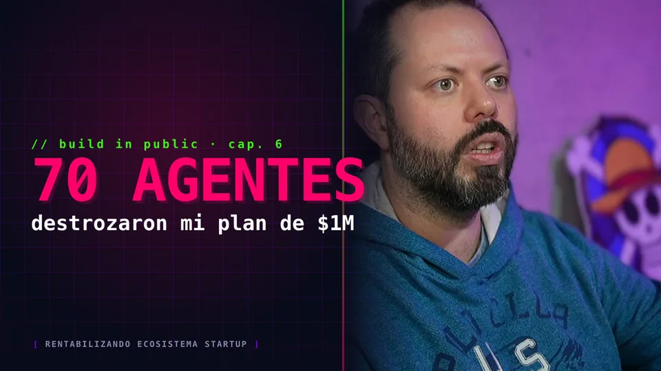 Rentabilizando Ecosistema Startup · Cap. 6: Mis 70 agentes de IA destrozaron mi plan de $1M