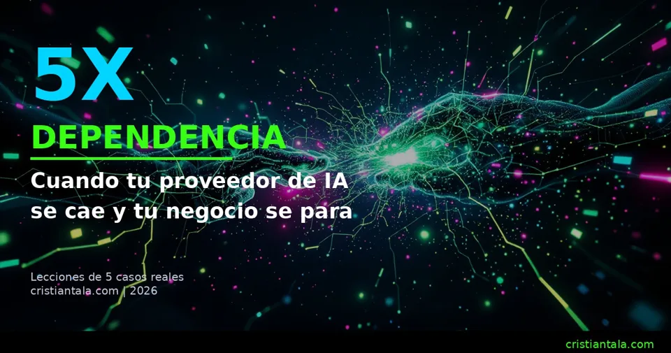 La dependencia perfecta: cuando tu proveedor de IA se cae y tú te quedas mirando